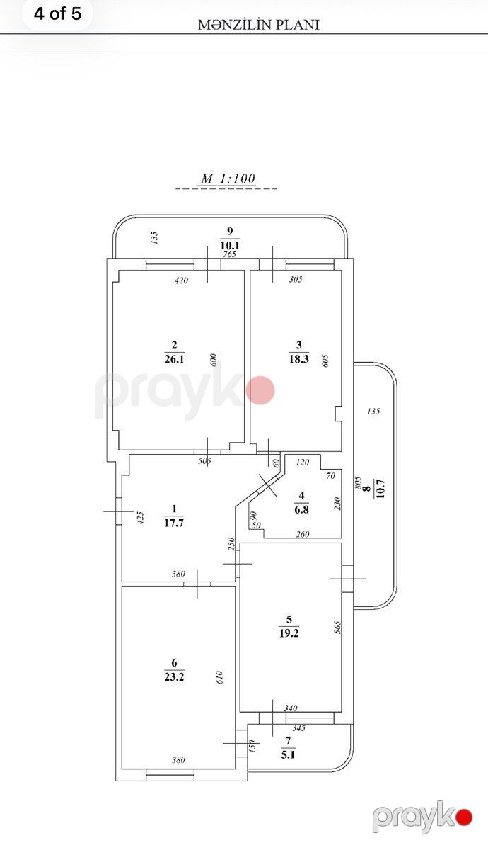 Satılır 3 otaqlı yeni tikili 137.2 m² — Mənzil, Bakı (2)