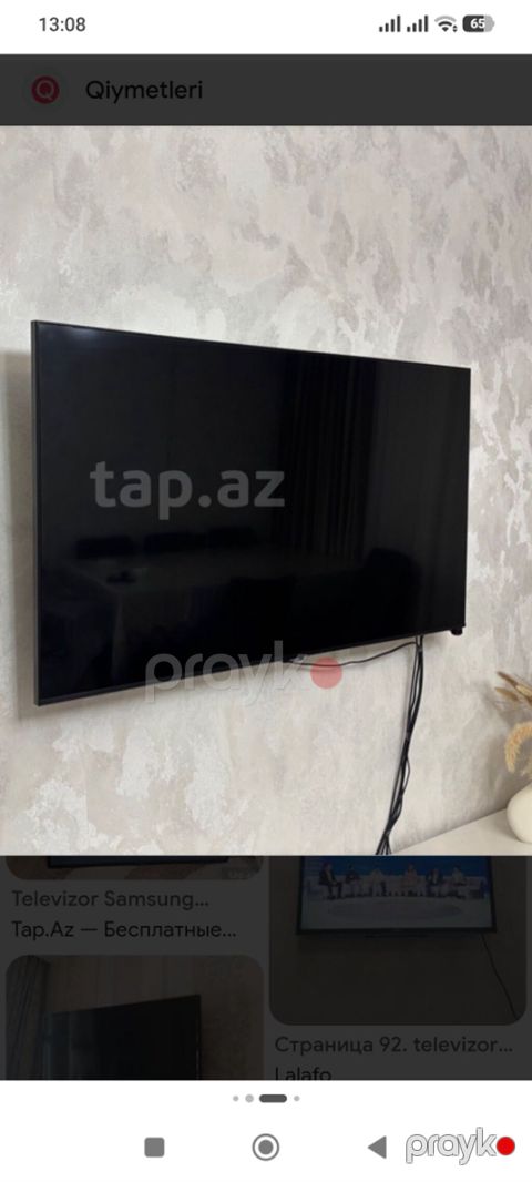 Televizor Samsung satılır,43 düym,109 ekran. Bir problemi var ekranın — Bakı