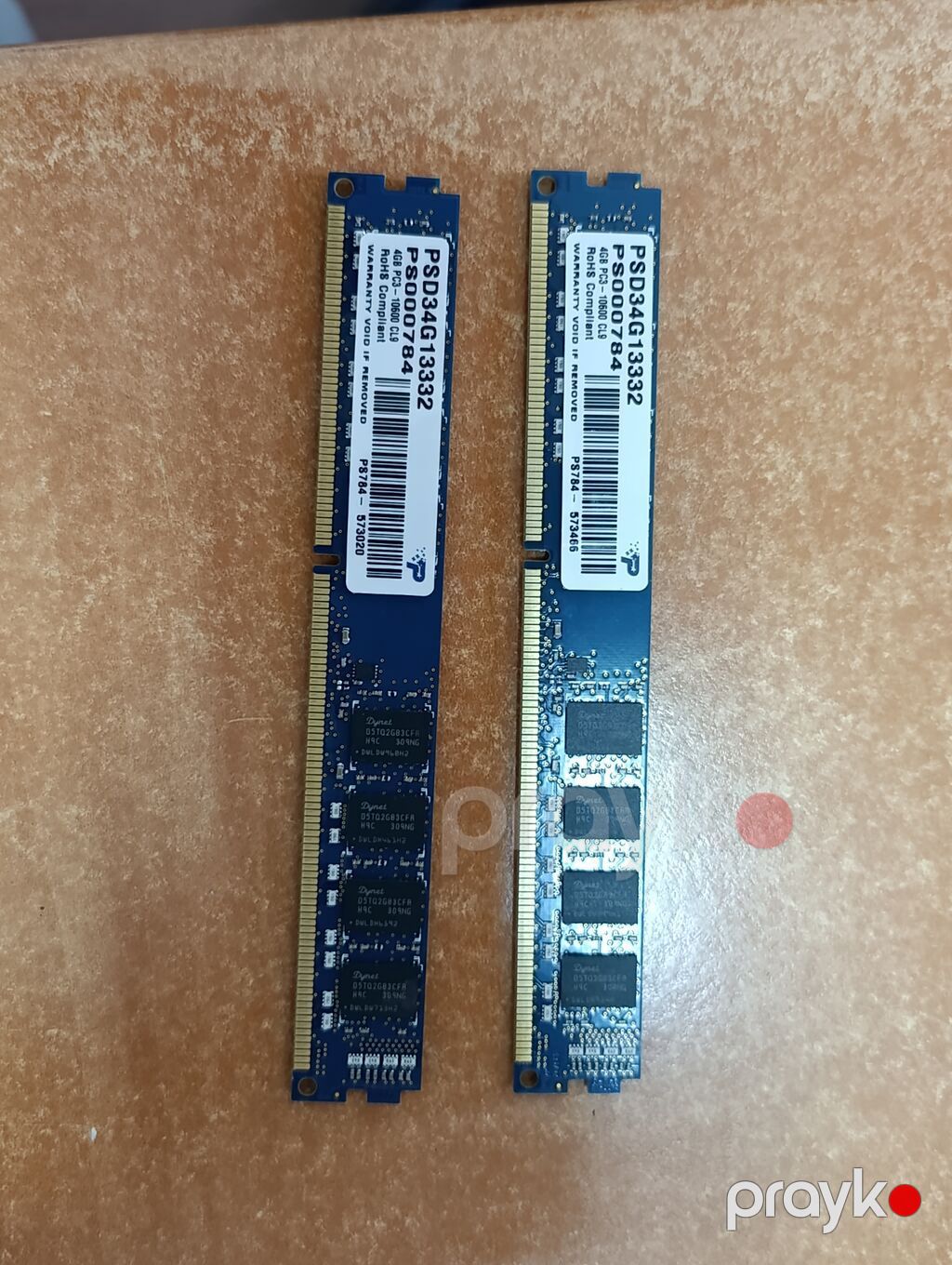 2 ədəd DDR3 4GB RAM - Brend/Model: Patriot Signature Line (etiketdə — Operativ yaddaş, Bakı (2)