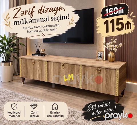_*TV Stend / TV altı*_ Yeni və sifarişlə. Qiymət *115₼* — Bakı