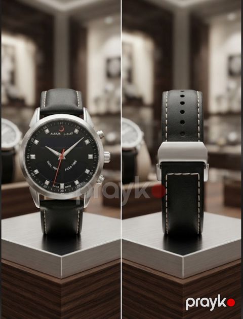 Alfajr Dual Time qol saatı - Korpus: paslanmayan poladdan, klassik — Bakı