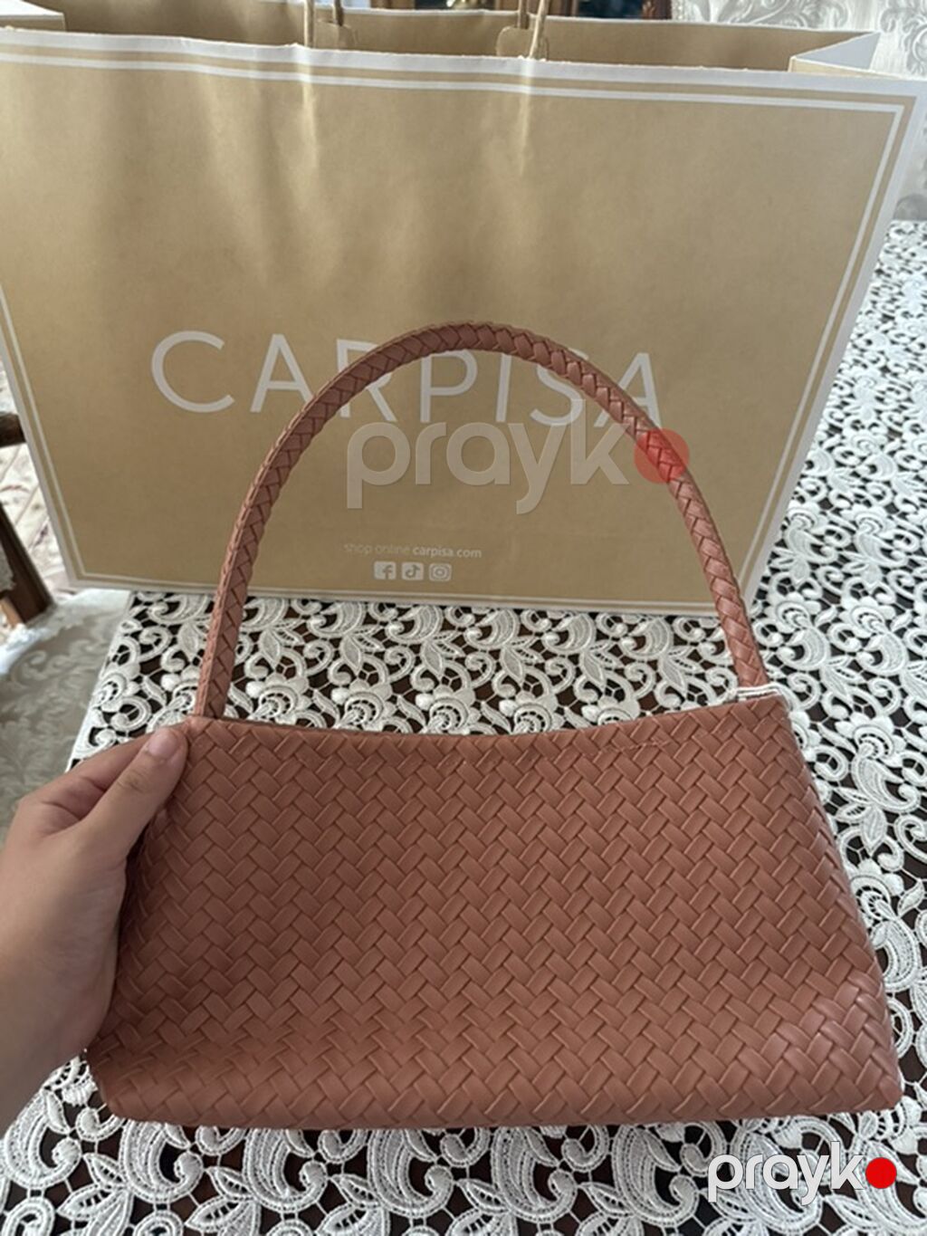 Carpisa qadın çantası - Model: toxuma fakturalı çiyin/əl çantası — Ağıllı saatlar, Bakı (3)