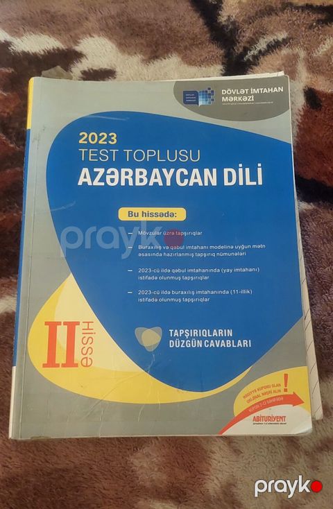 Azərbaycan dili Testlər 11-ci sinif, DİM, 2-ci hissə, 2023 il — Bakı