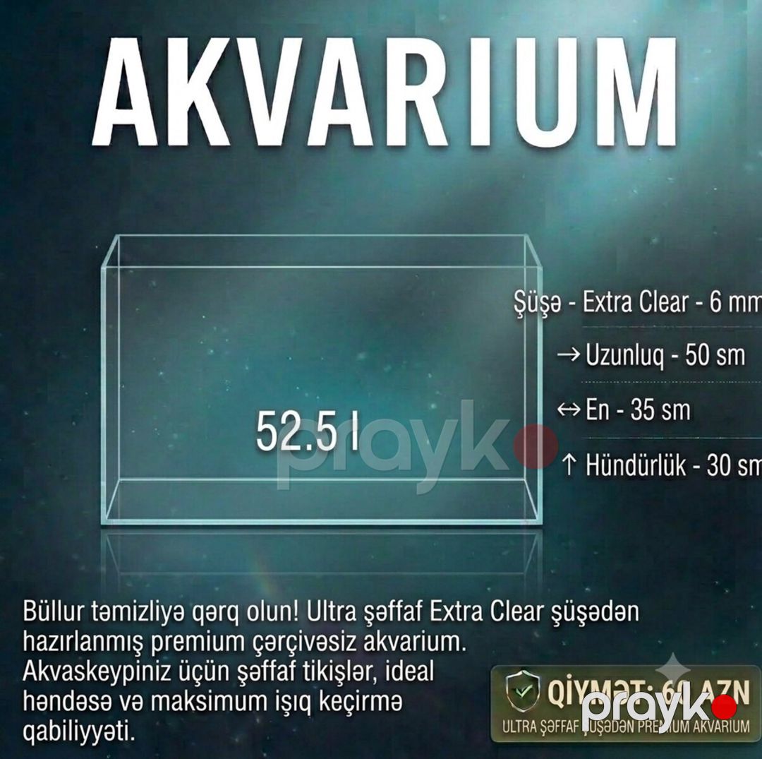 Extra Clear akvarium — Akvariumlar və balıqlar, Bakı (3)