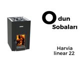 Harvia odun sobası: Lınear 22 GreenFlame — Still Sauna