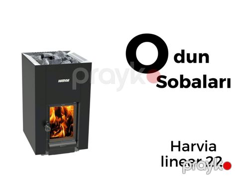 Harvia odun sobası: Lınear 22 GreenFlame — Bakı