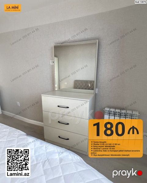Termo Güzgülü komod - Ölçü: 40 D x 160 H x 80 E sm - Rəng seçimi — Bakı
