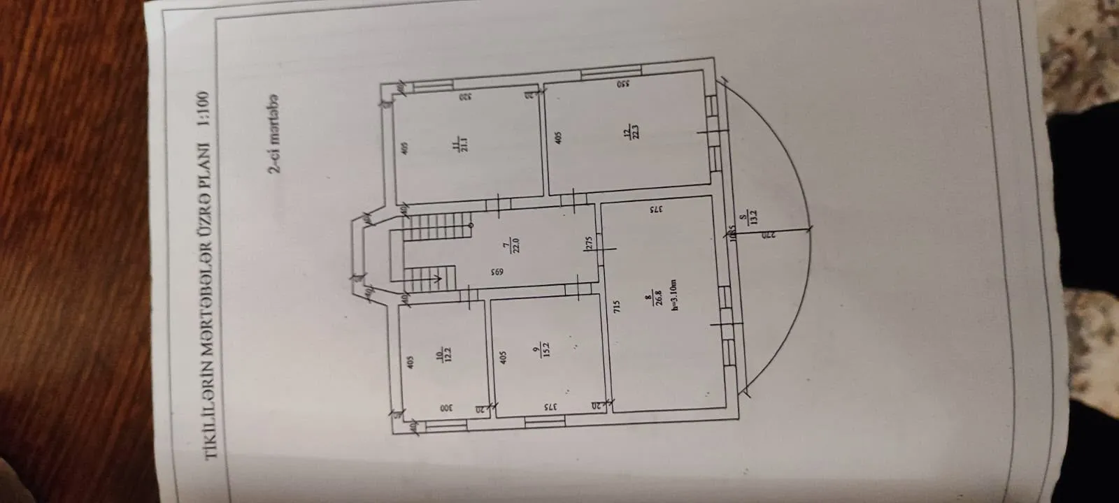Sumqayıt, 7 otaqlı Həyət evi satılır - 250 m², 2 mərtəbə, 7.6 sot — Ev, villa, Sumqayıt (8)