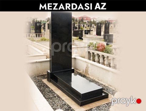Alt hissəsi bordyurlu məzar və qəbir daşları — Bakı