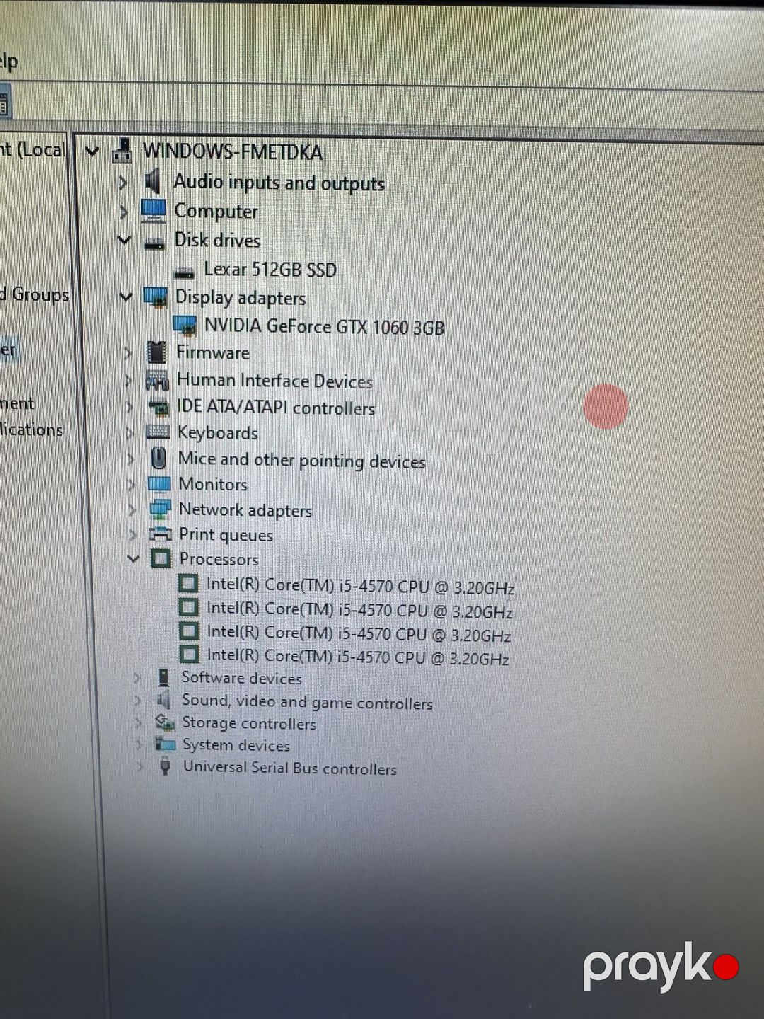 Gaming PC i5-4570 GTX 1060 3GB 16GB RAM 512GB SSD — Masaüstü kompüterlər, Bakı (6)