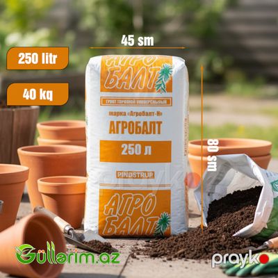 Agrobalt-N Universal Torf Substratı (250 L / 40 kq) — Bağ avadanlığı, Bakı (2)