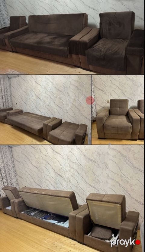 Divan dəsti Madeyra Satılır 280₼ Hər biri açılır baza var Ünvan Hövsan — Bakı