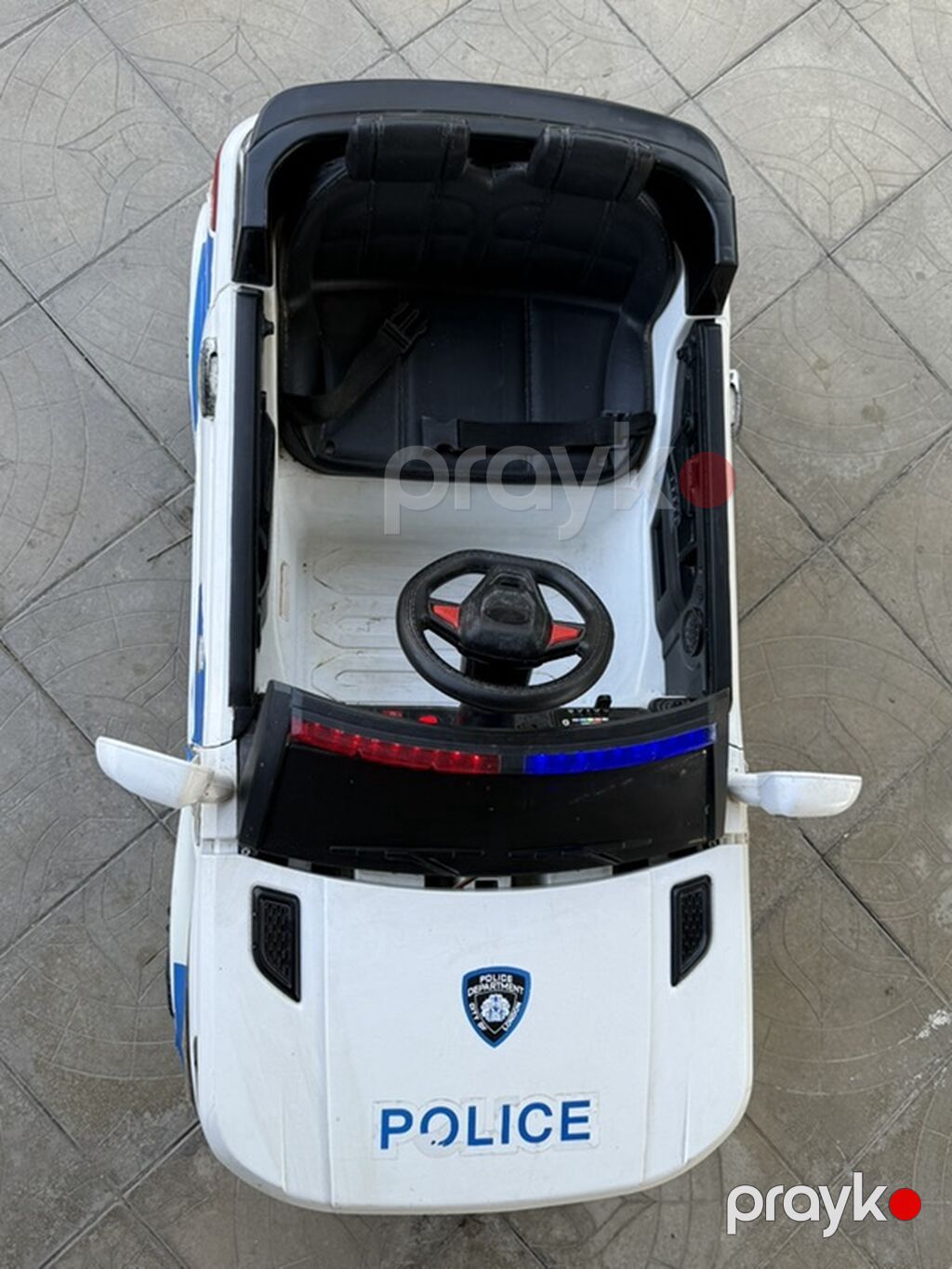 Uşaq üçün elektrikli polis maşını – JC-002 - Korpus: ağ rəngli SUV — Uşaq avtomobilləri, Sumqayıt (4)
