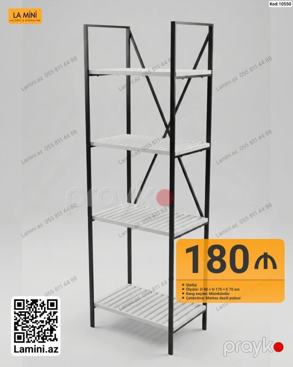 LA Mını – minimalistik və funksional mebel 1) Stellaj – Kod: 10550 — Stullar, Bakı (4)