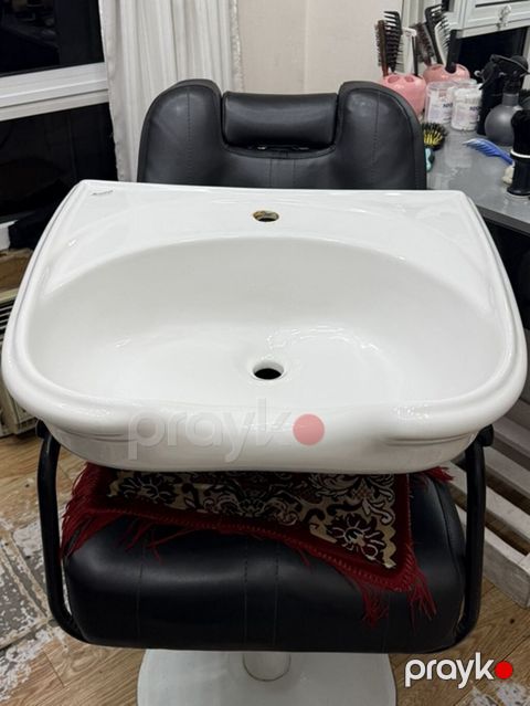 Bərbərxana üçün yuma çanağı (seramik) - Material: parlaq ağ seramik — Bakı
