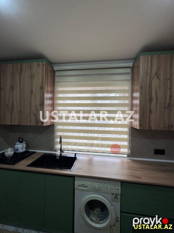 Zebra jaluz perde — Pəncərələr, qapılar, balkonlar, Bakı (4)