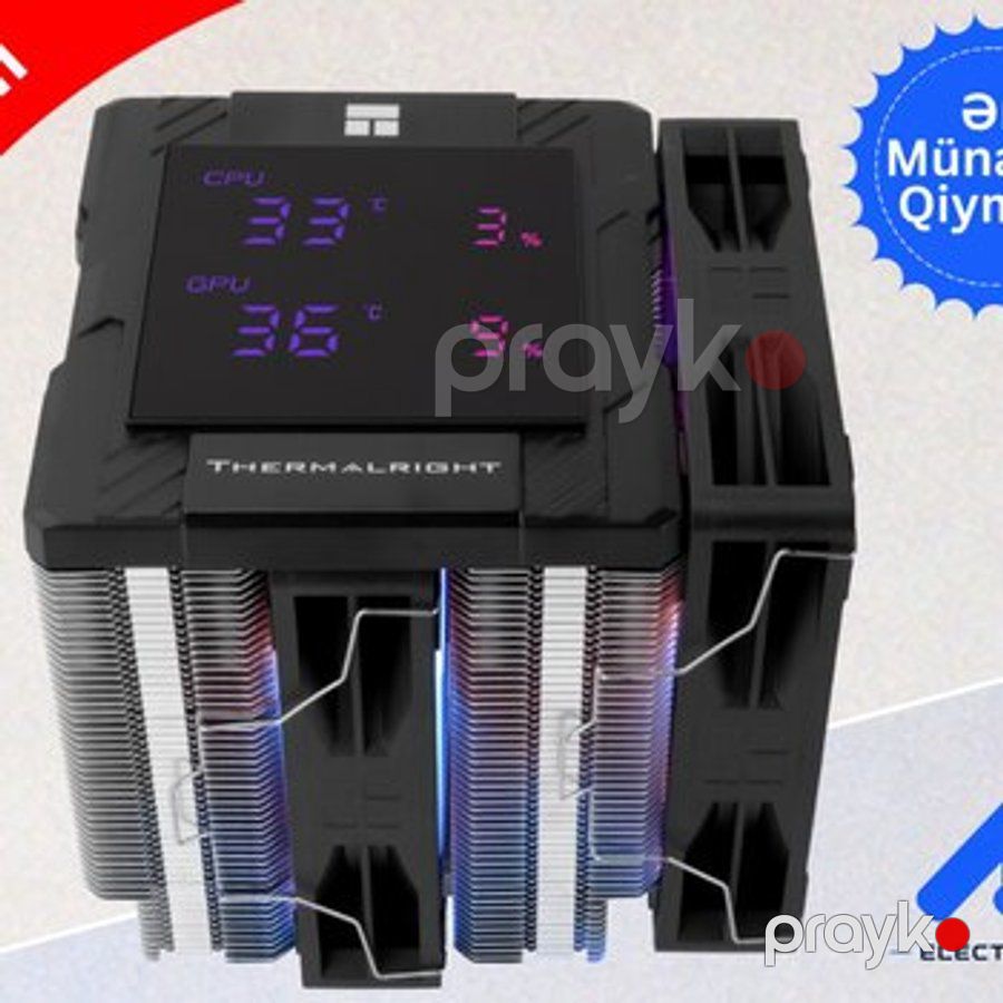 Cpu Cooler thermalrıght assassın peerless 120 dıgıtal argb Black — Masaüstü kompüterlər, Bakı (3)