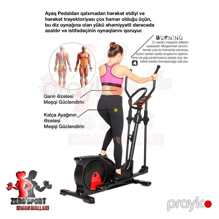 Elliptik trenajor MY Fitness E8008E — İdman, hobi, istirahət, Bakı (5)