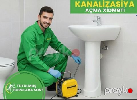 Kanalzasıya açma, yuma, təmizləmə xidməti — Bakı