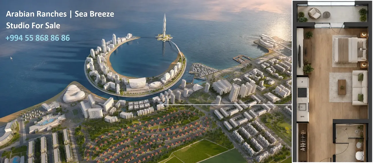 Sea Breeze, 1 otaqlı Yeni tikili satılır - 50 m², 2/11 mərtəbə — Mənzil, Bakı (2)