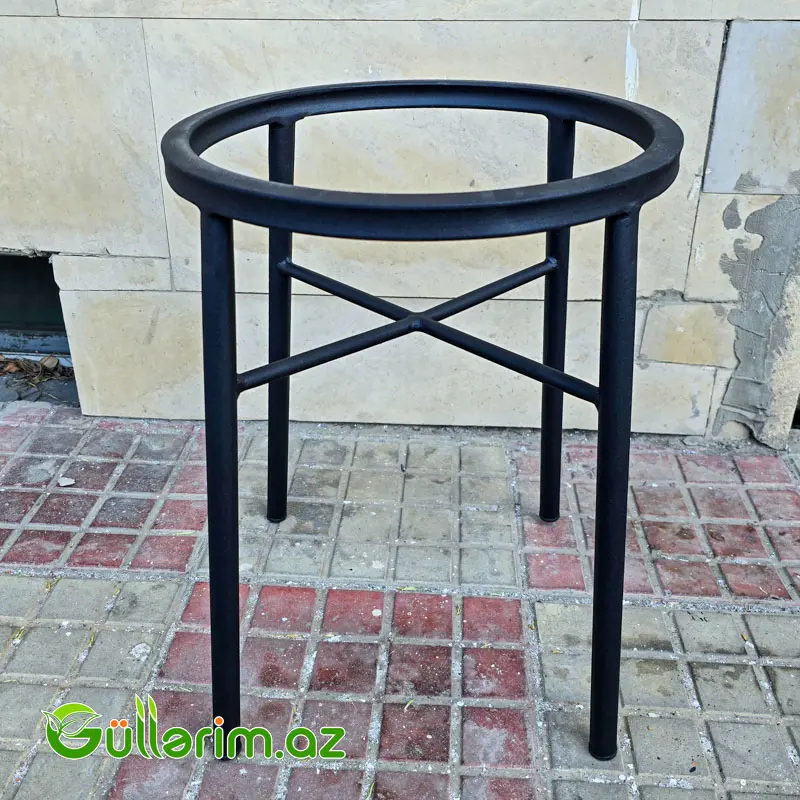 Metal Ayaqlı Dibçək Altlığı — Bağ dekorasiyası, Bakı (5)