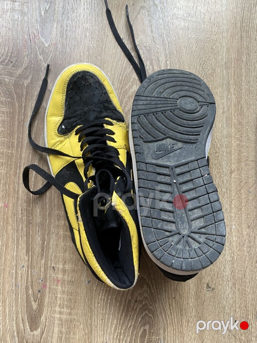 Orginal Nike Air Jordan yüksək boğaz üz dəriləri soyulub ayaqqabı özü — Krossovkalar, Bakı (5)