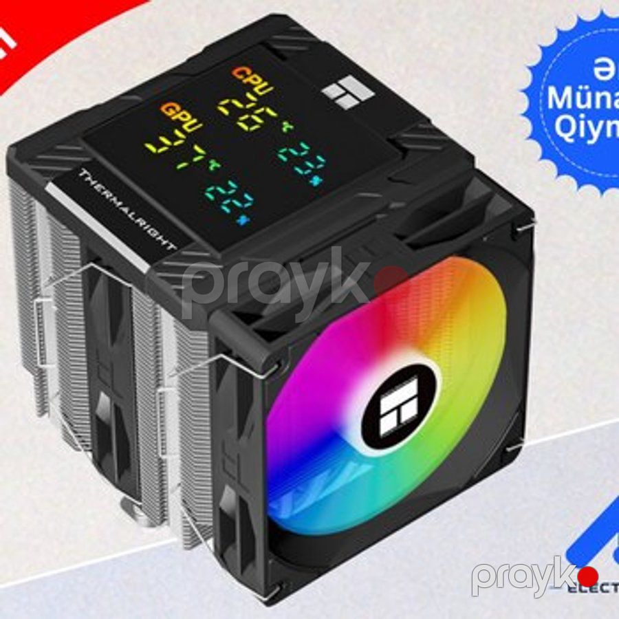 Cpu Cooler thermalrıght assassın peerless 120 dıgıtal argb Black — Masaüstü kompüterlər, Bakı (2)
