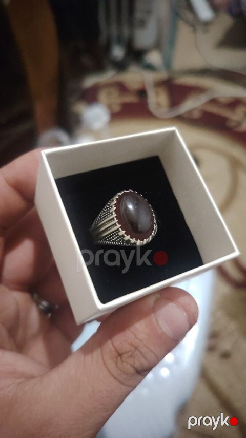 Yəmən əqiqi gümüş üzük — Bakı