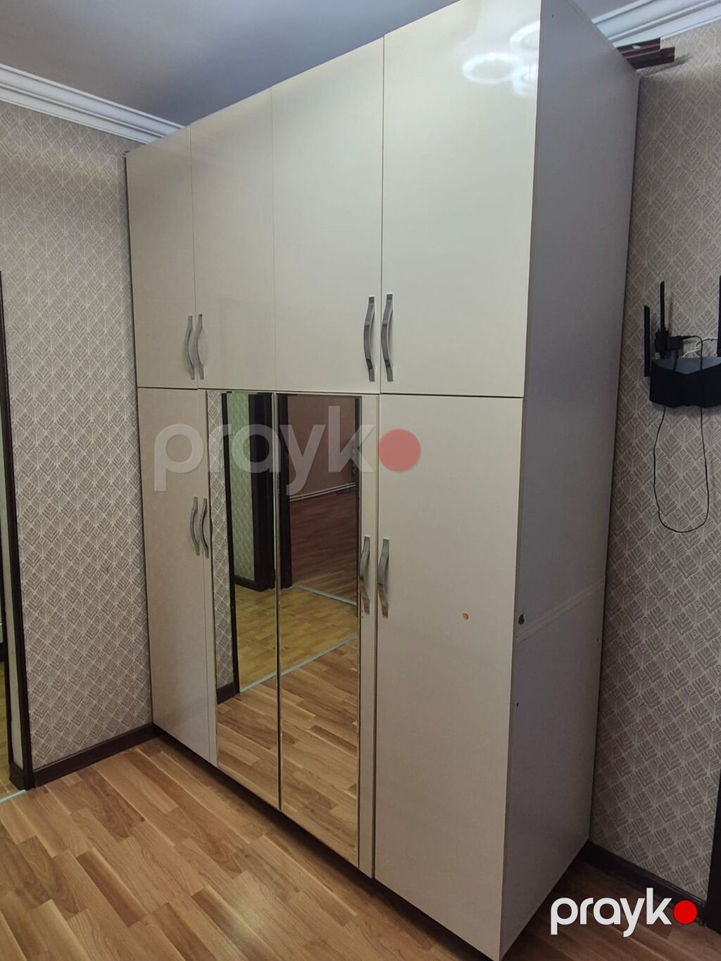 Ağ rəngli, modern dizaynlı paltar şkafı - Material: laminat/MDFlam — Şkaflar, Bakı (2)