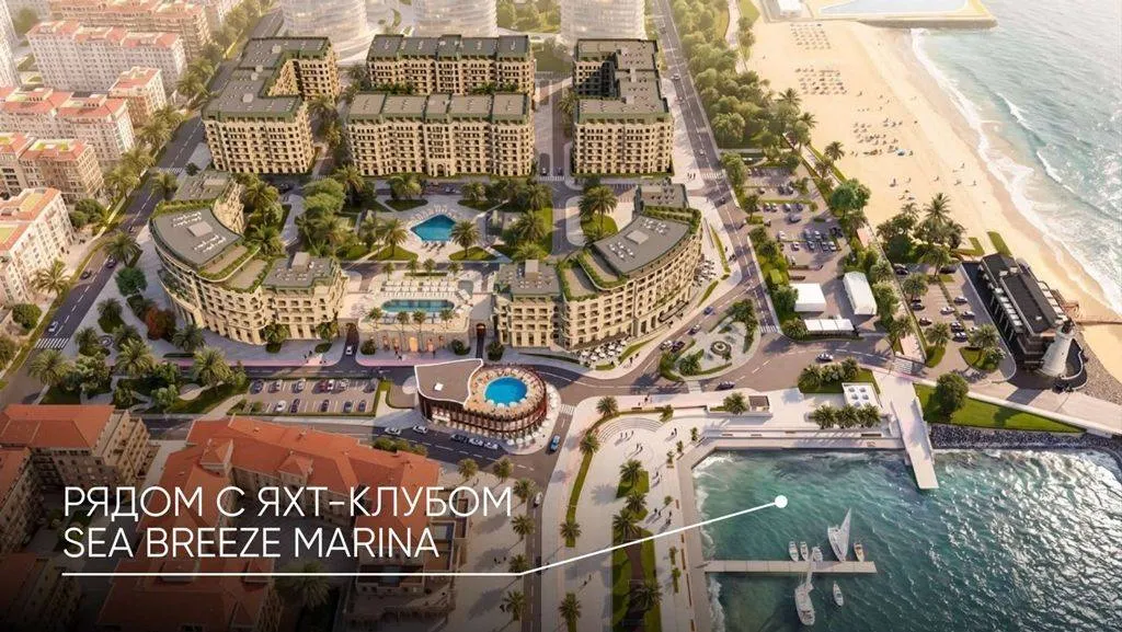 Sea Breeze, 1 otaqlı Yeni tikili satılır - 52 m², 1/8 mərtəbə — Mənzil, Bakı (7)