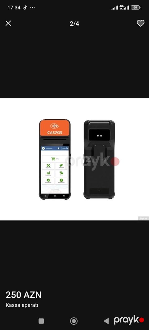 Caspos daşınan kassa aparatı - Bir qurğuda kassa, POS və çek printer