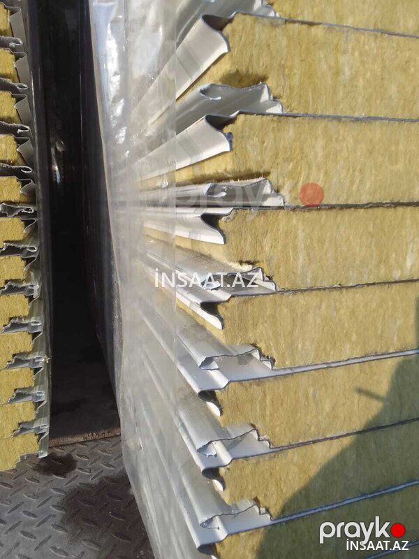 80 mm Pur sendviç panel – yüksək istilik izolyasiyası — Tikinti blokları, kərpic və panellər, Bakı (2)