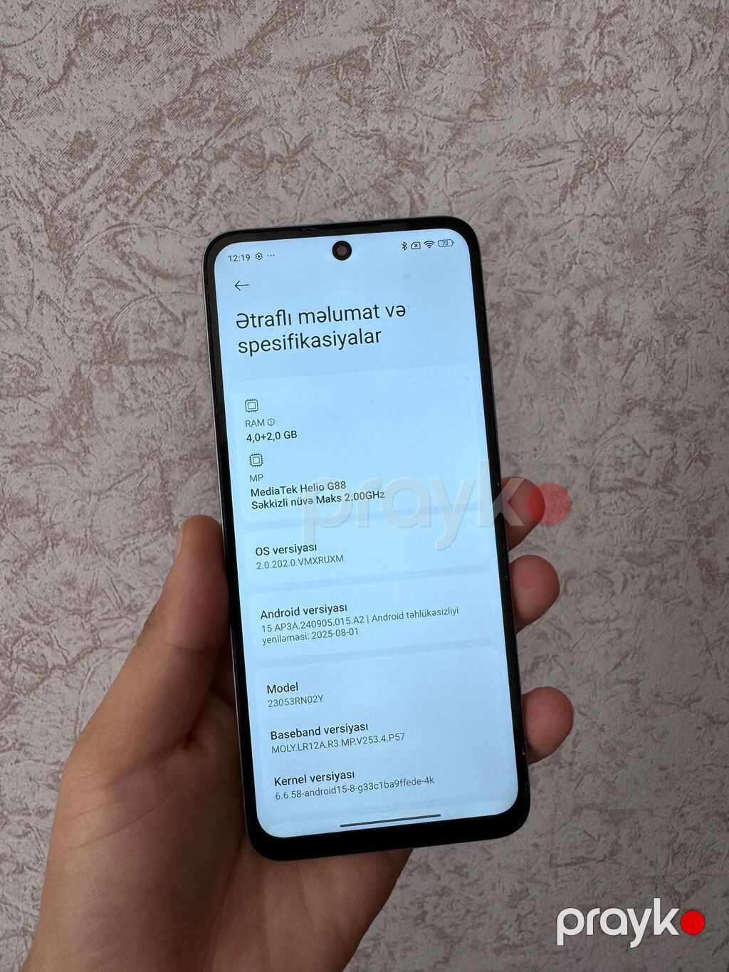 Redmi 12, 128 GB, rəng - Boz, Düyməli, Sensor, Barmaq izi — Xiaomi, Digah (4)