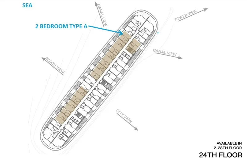 Sea Breeze, 3 otaqlı Yeni tikili satılır - 95.8 m², 21/28 mərtəbə — Mənzil, Bakı (7)