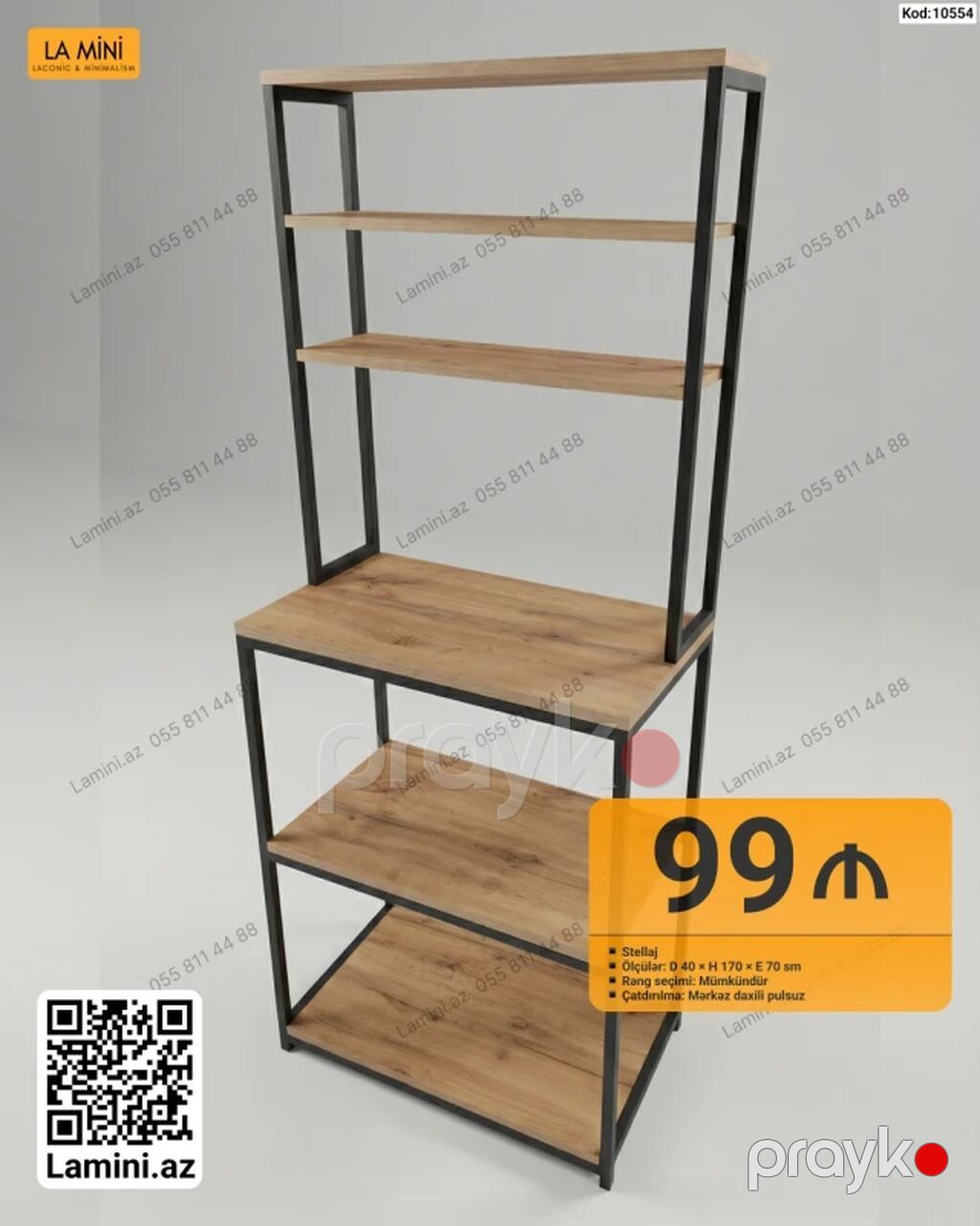 LA Mını – minimalistik və funksional mebel 1) Stellaj – Kod: 10550 — Stullar, Bakı (10)