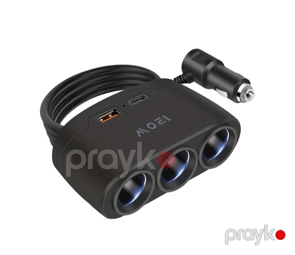 Avtomobil üçün çəkmə gücü 120W olan siqaret alışdırıcısı çoxtörlü — Digər, Sumqayıt