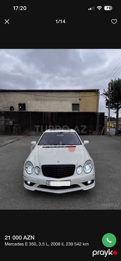 Mercedes-Benz E 350: 3.5 l 2008 il Sedan — Bakı