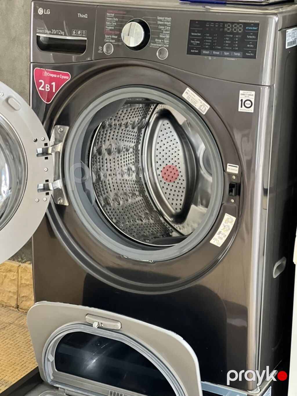LG TwinWash quraşdırılan önyükləmə paltaryuyan + quruducu kombi — Çamaşır maşınları, Gəncə (2)