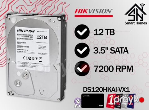 Hikvision 3.5" Sata 12TB Hard Disk DS120HKAI-VX1 — Bakı