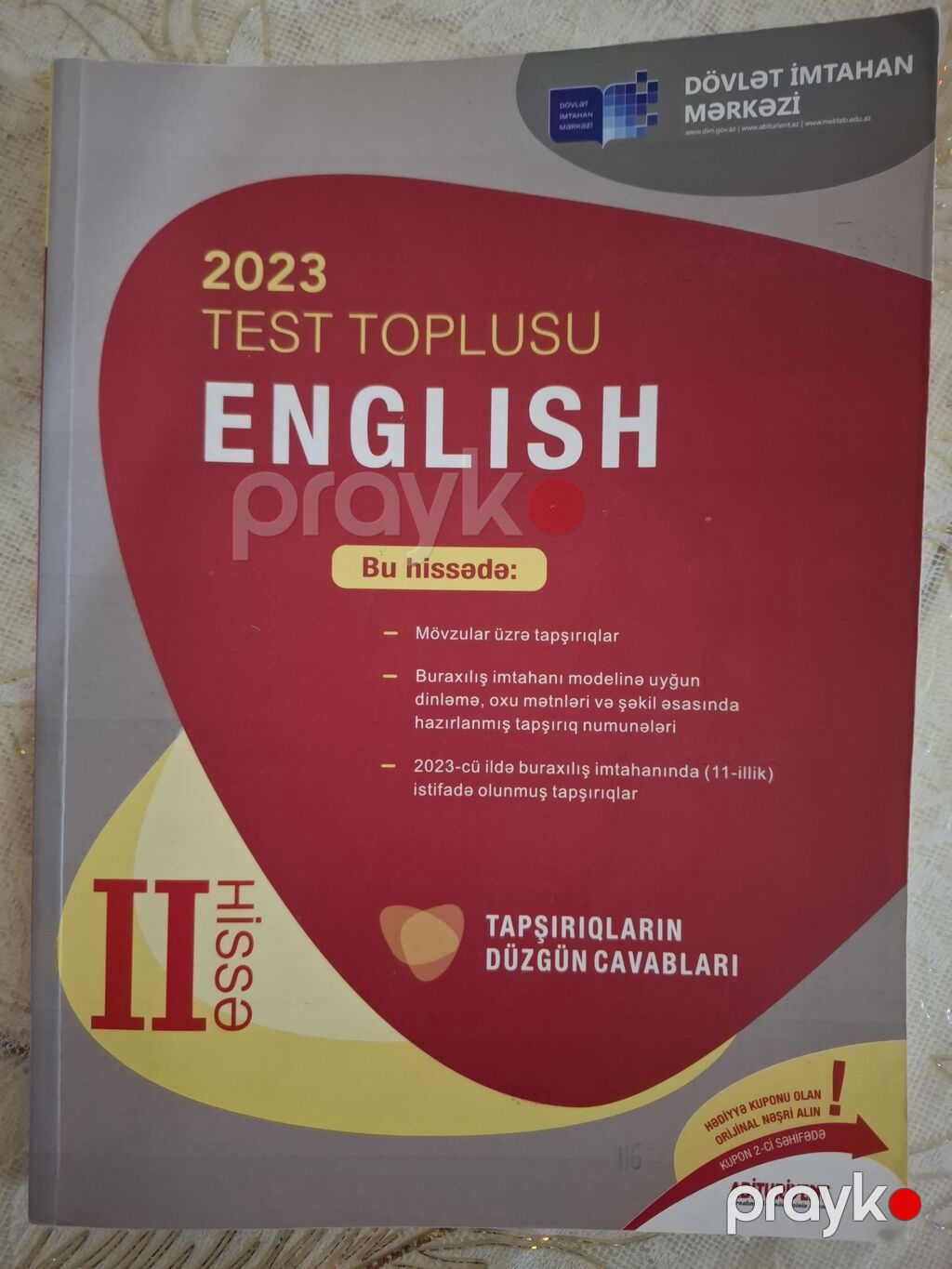 İngilis dili Testlər 11-ci sinif, DİM, 2-ci hissə, 2023 il — Kitablar, Bakı
