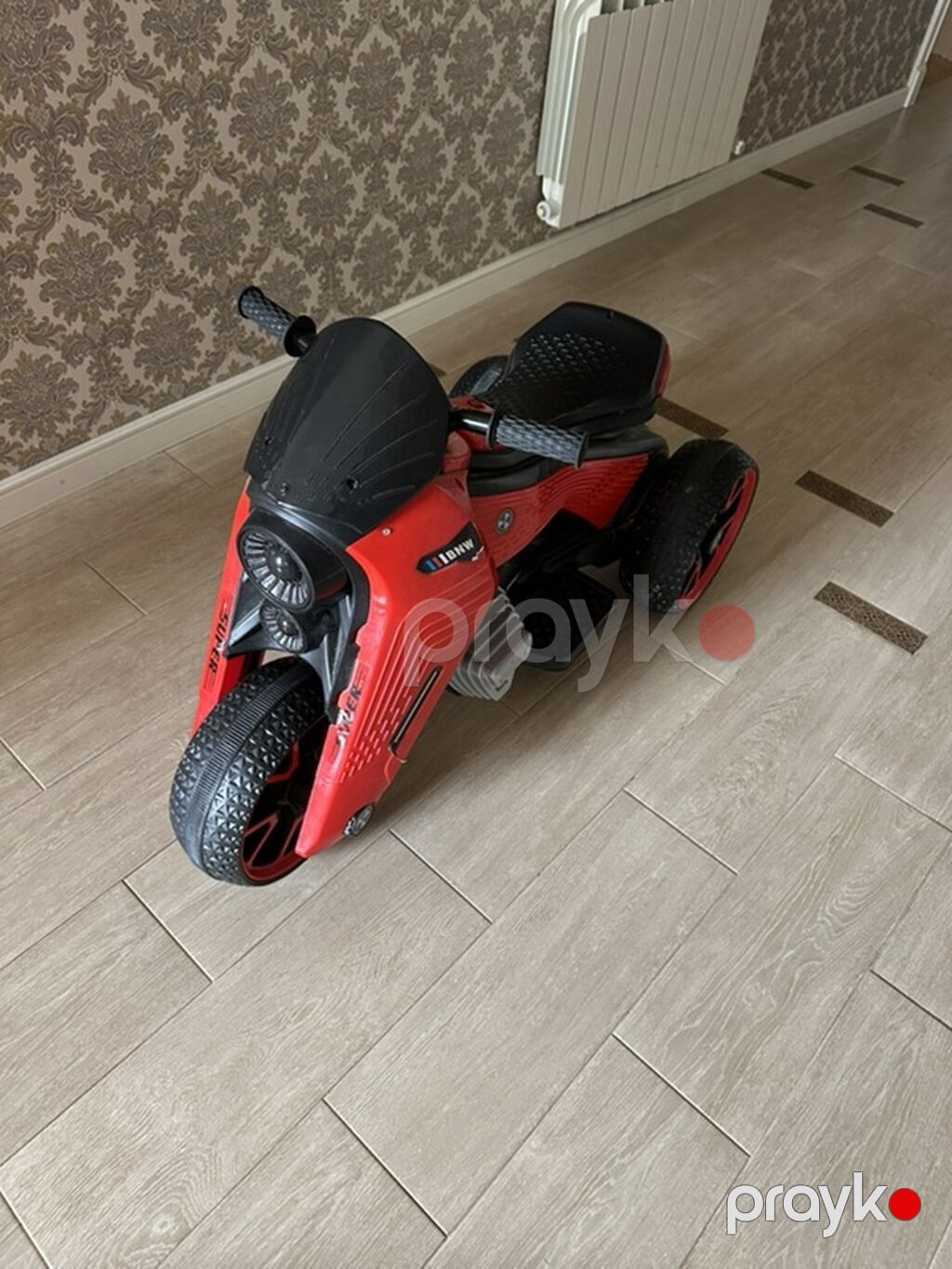 Uşaq üçün elektrikli üçtəkər motosiklet (qırmızı) - Dizayn: idman — Uşaq avtomobilləri, Bakı (3)