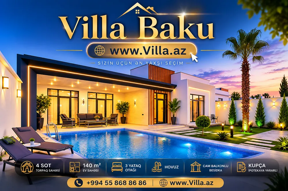 Şüvəlan, 4 otaqlı Villa satılır - 140 m², 1 mərtəbə, 4 sot — Bakı
