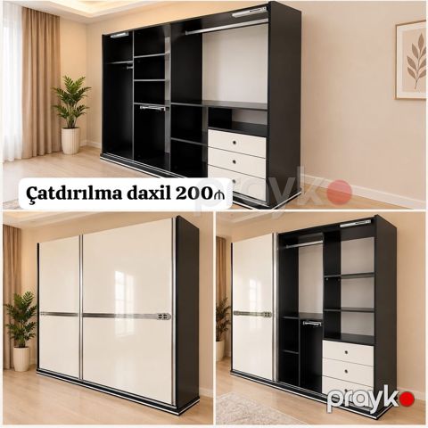 Dolab əla vəziyyətdə Ölçülər:2.45/2.10 Material: laminat Ünvan — Bakı