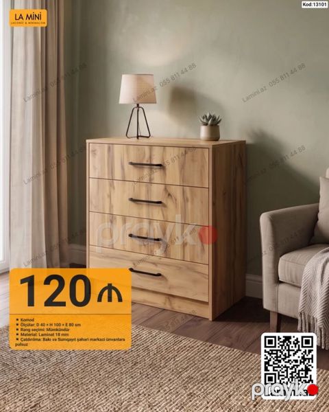 Komod – La Mini (Kod: 13101) - Ölçülər: Dərinlik 40 sm Hündürlük — Bakı