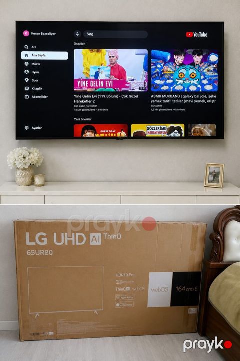 LG 65UR80 UHD AI ThinQ 65" (164 sm) Smart TV - Ekran: 65 düym, 4K UHD — Digah