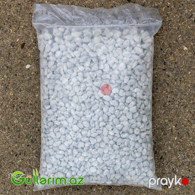 Ağ daş türk (1-2 sm) — Bağ dekorasiyası, Bakı (2)