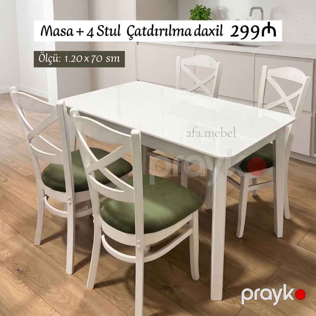 Yeni və Sifarislə Masa dəsti 299_azn Ölçü 1.20/70 Rəng secimi var — Masalar və stullar, Bakı (5)