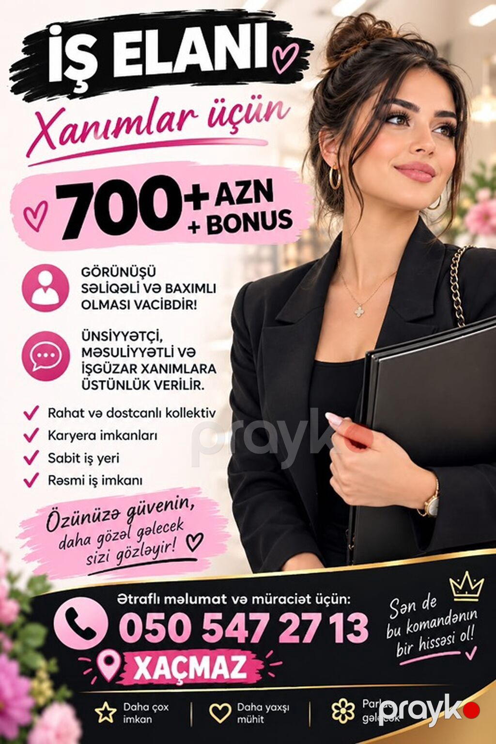 Satış məsləhətçisi tələb olunur, Aylıq ödəniş — Satış, Xaçmaz (2)