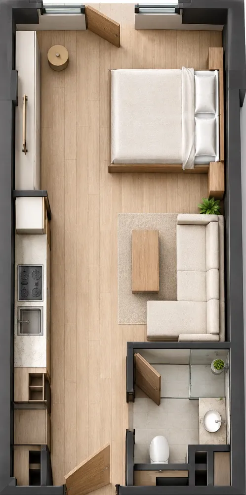 Sea Breeze, 1 otaqlı Yeni tikili satılır - 37 m², 1/23 mərtəbə — Mənzil, Bakı (2)