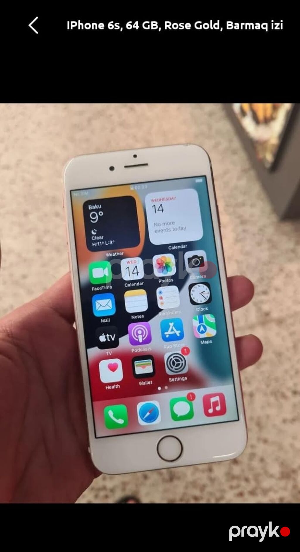 IPhone 6s, 64 GB, Rose Gold, Barmaq izi — Apple iPhone, Sumqayıt (3)